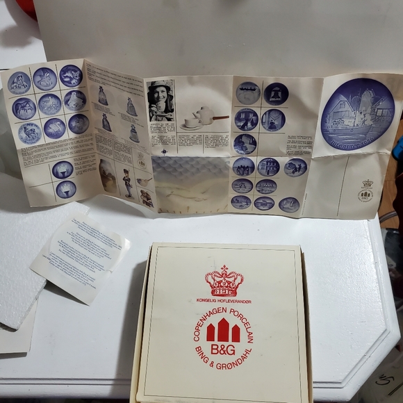 B&G Copenhagen Limited Edition 1976 Christmas Welcome plate. Vintage - Picture 4 of 4